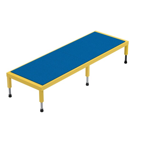 Vestil Adj. Steel Stand, 10-1/2-16-1/2 H, 24 x 72, 10.5 Overall Height, Steel, Yellow AHT-H-2472 - main